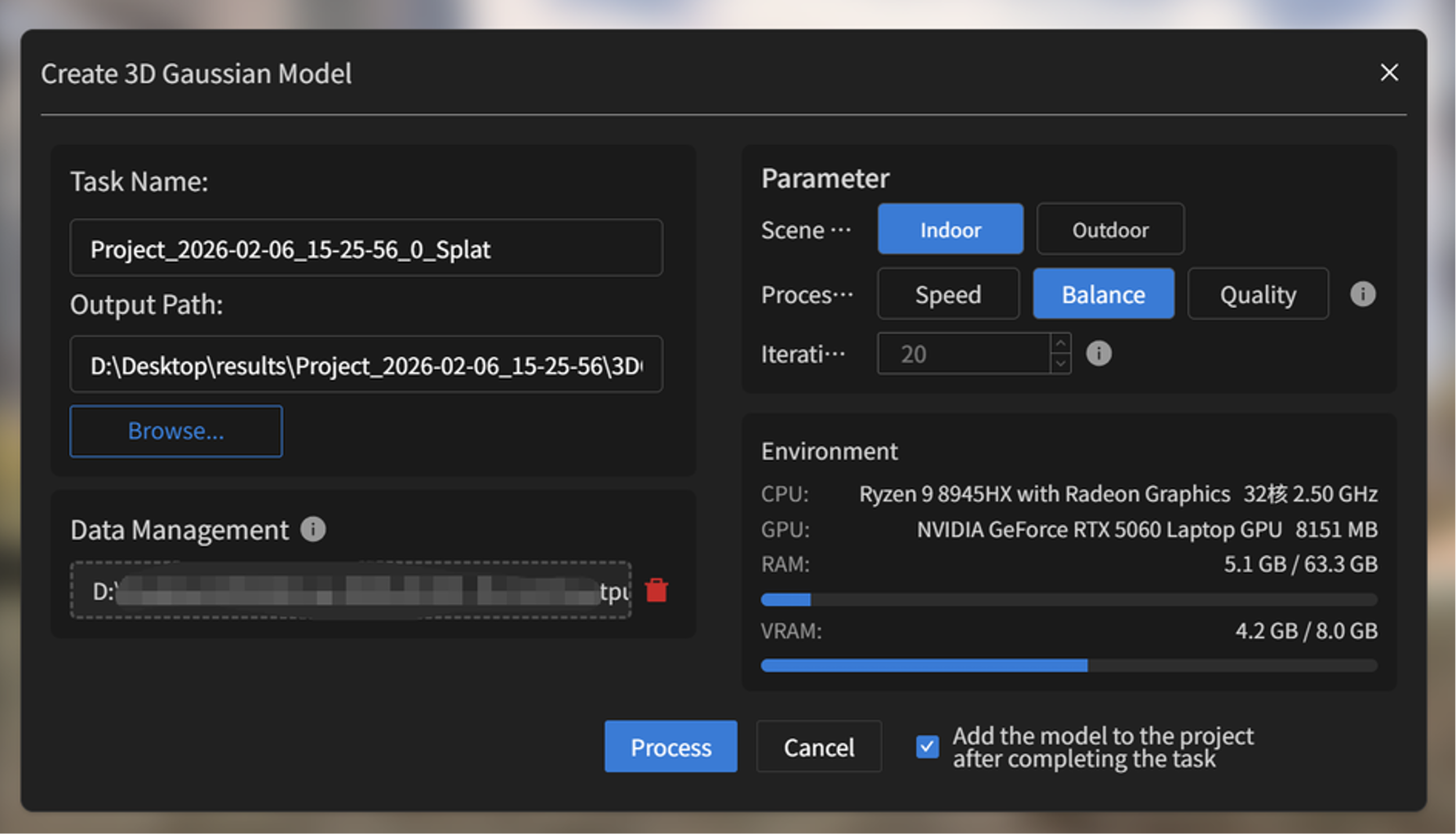 3D Gaussian modelling step 3