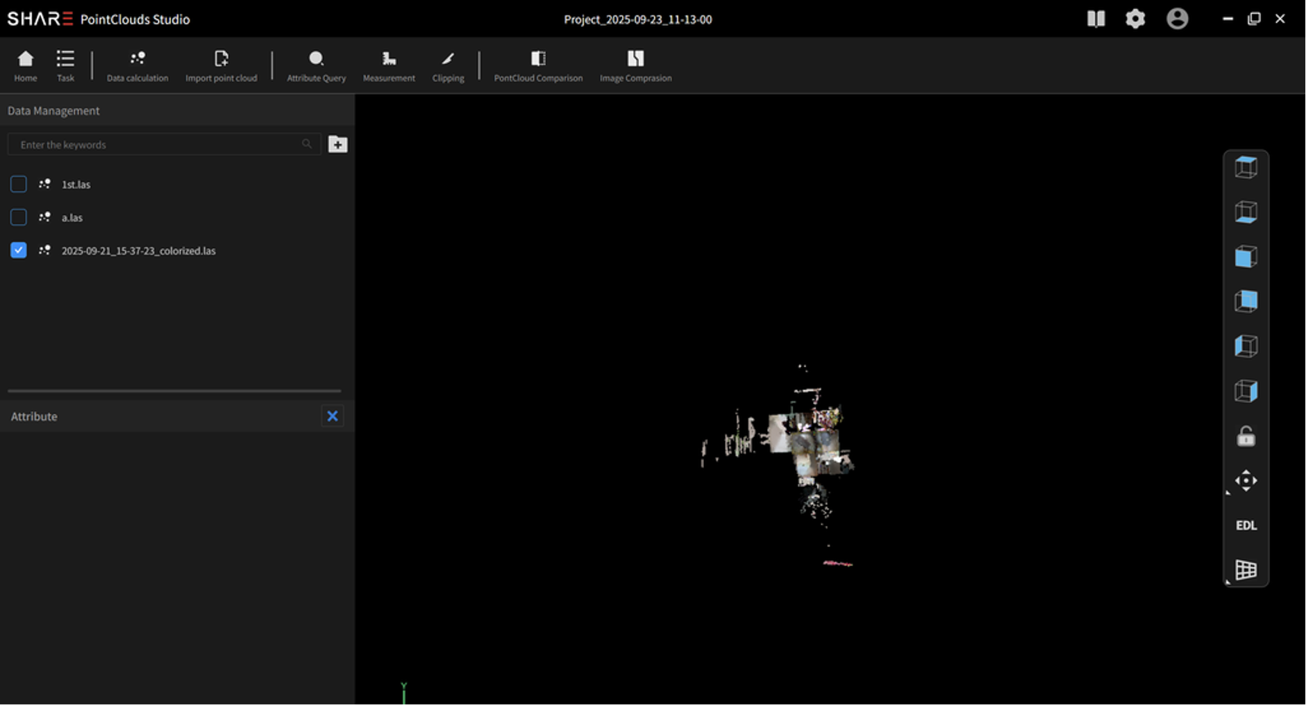 SHARE PointClouds Studio interface