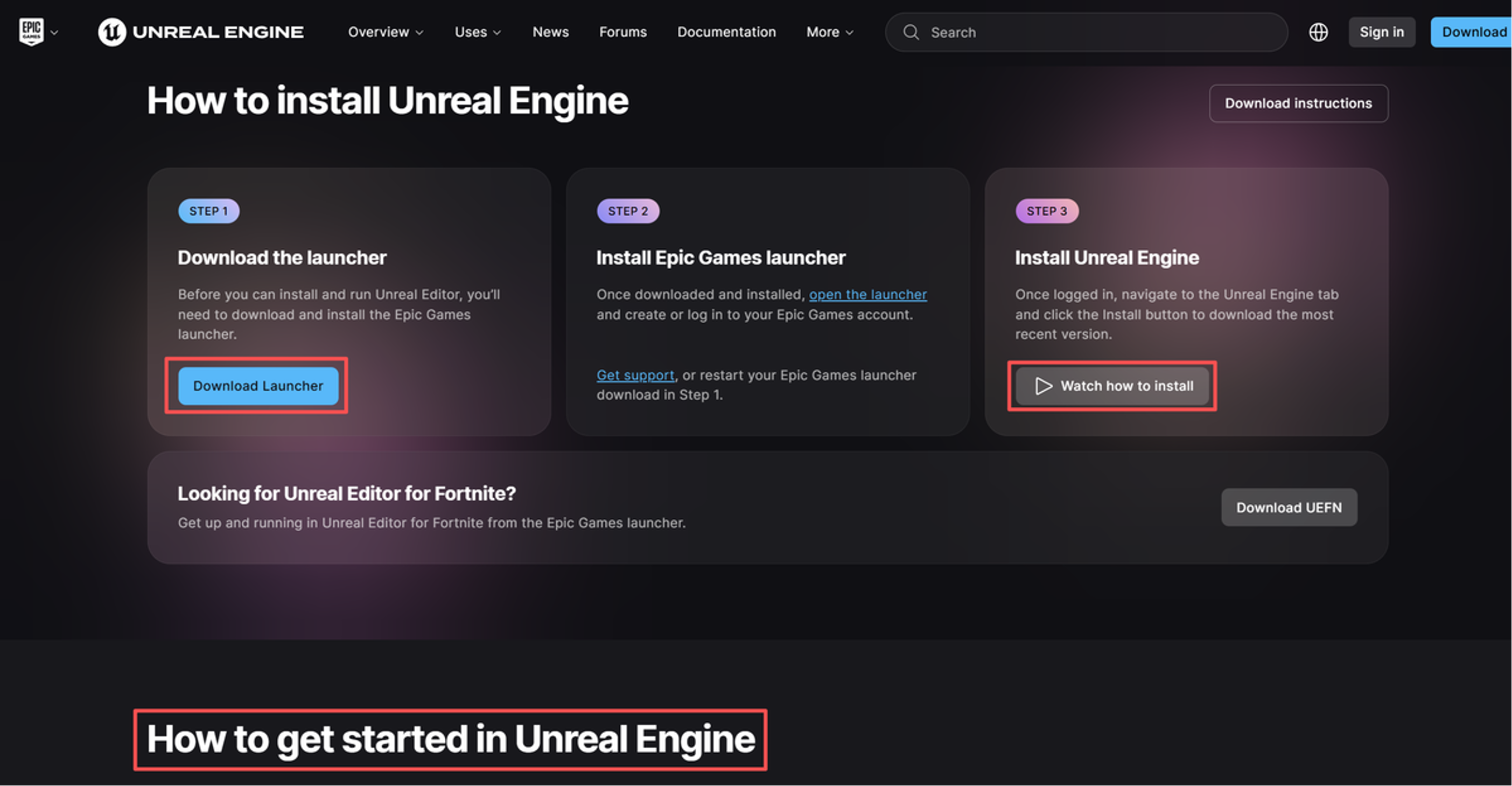 Epic Games Launcher installation interface