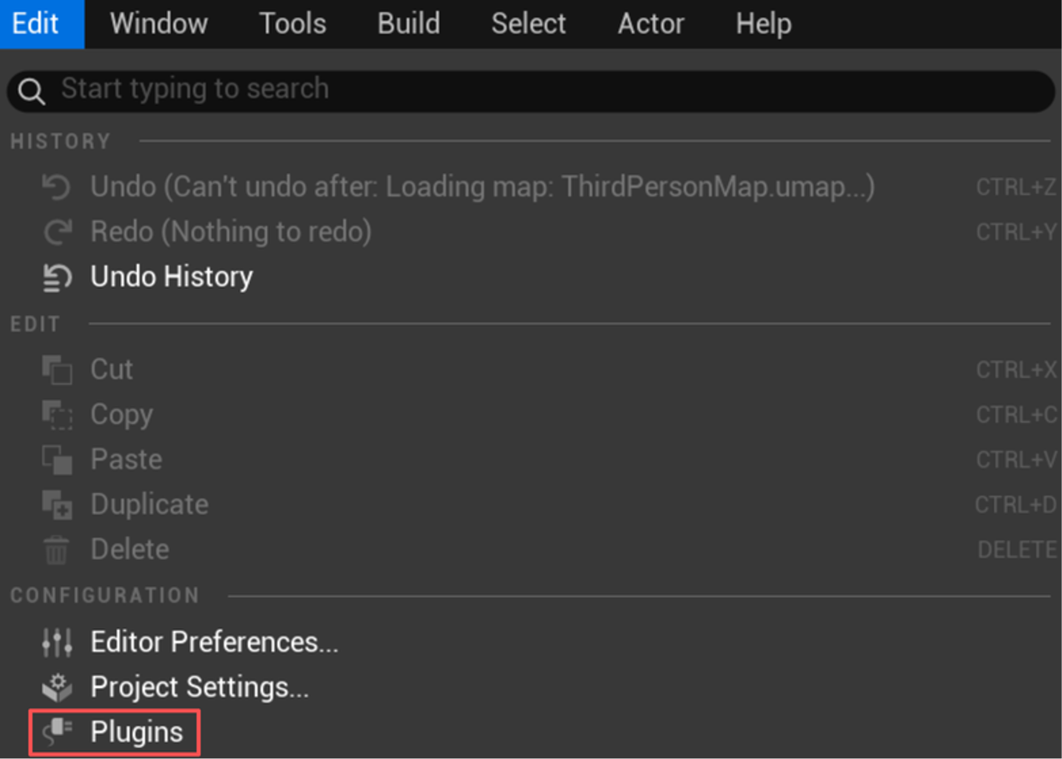 Create project interface