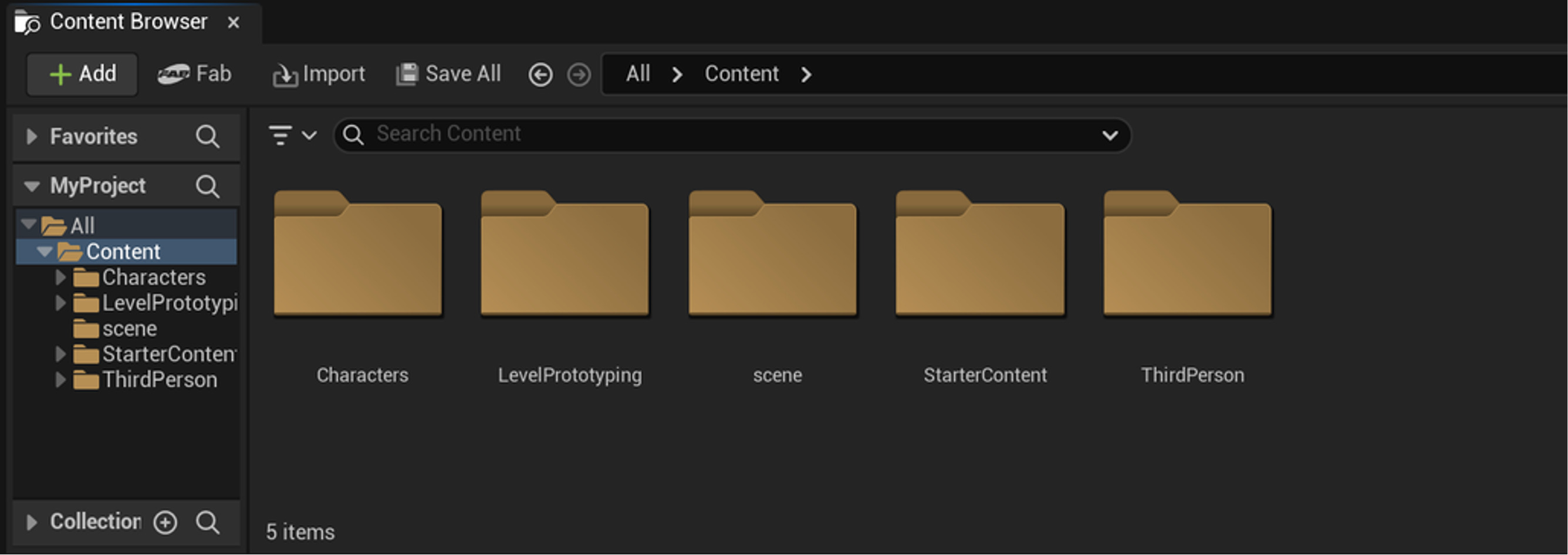 Create import folder
